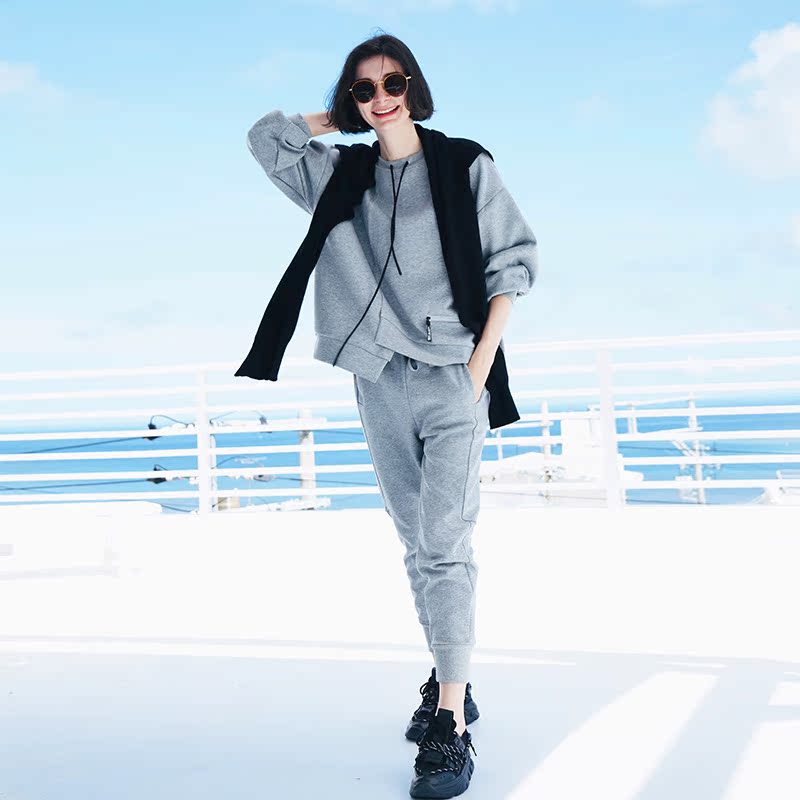 Trendy women's clothing set, casual two-piece set, pure cotton  set