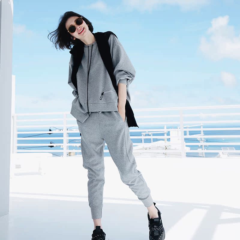 Trendy women's clothing set, casual two-piece set, pure cotton  set