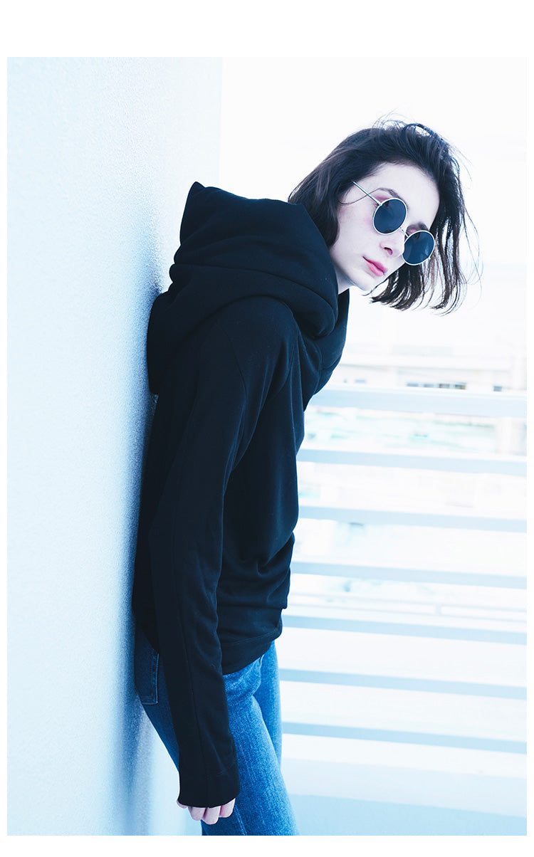 Wizard Hat Base Shirt for Women, Stylish Black Slimming Hooded Base Shirt, Long Sleeve Inner Layer for Spring and Autumn t Women's T-shirt