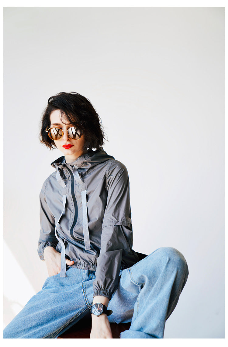 Heavy Industry Design Long Sleeve Sunscreen Clothes for Women Summer New Short and Thin Jackets for Women Air Conditioning Shirts