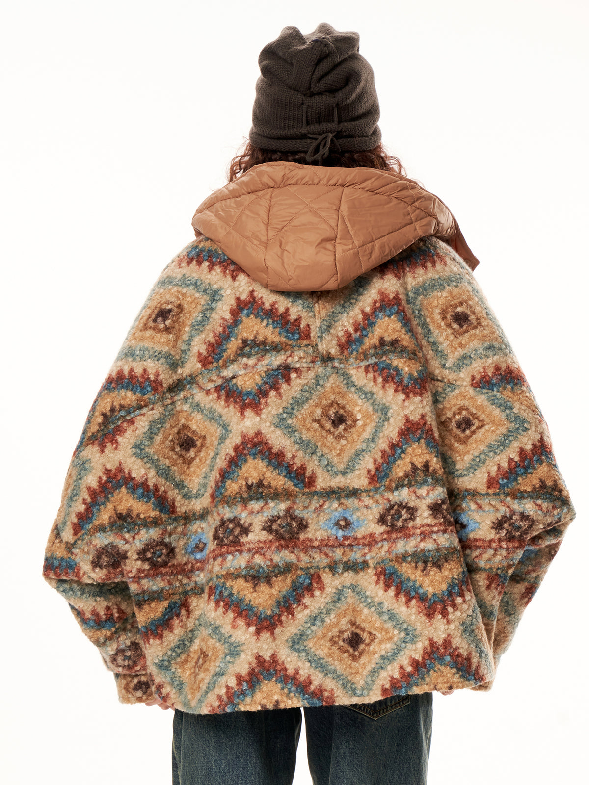 Lässiger Oversize-Mantel mit Reverskragen für Herbst & Winter, erhältlich in Karo-, Blumen- und Unifarben, Einheitsgröße