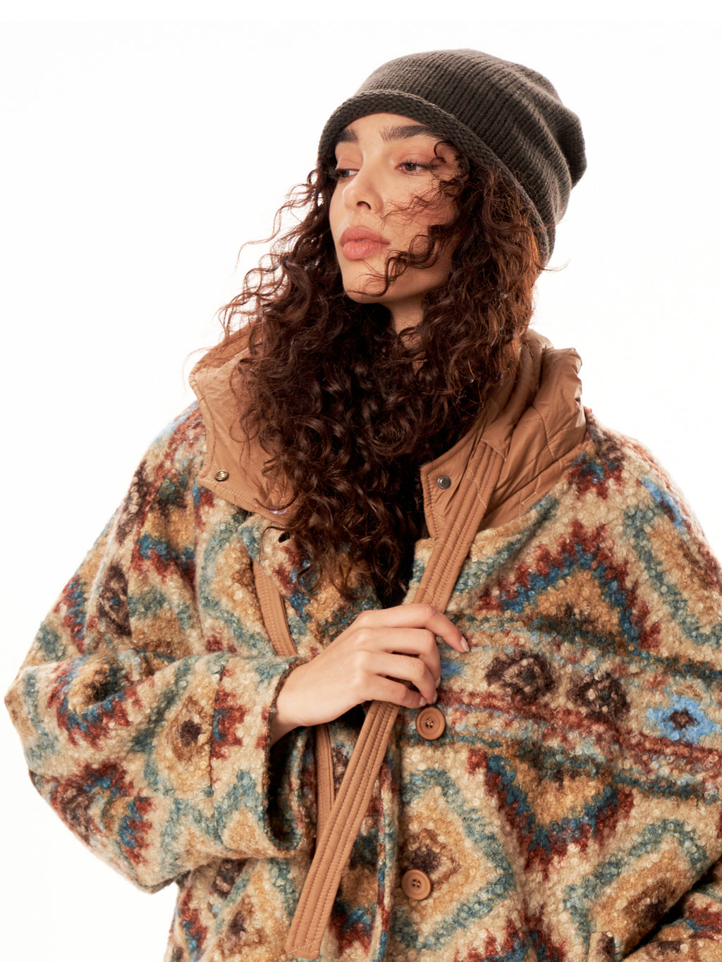 Lässiger Oversize-Mantel mit Reverskragen für Herbst & Winter, erhältlich in Karo-, Blumen- und Unifarben, Einheitsgröße