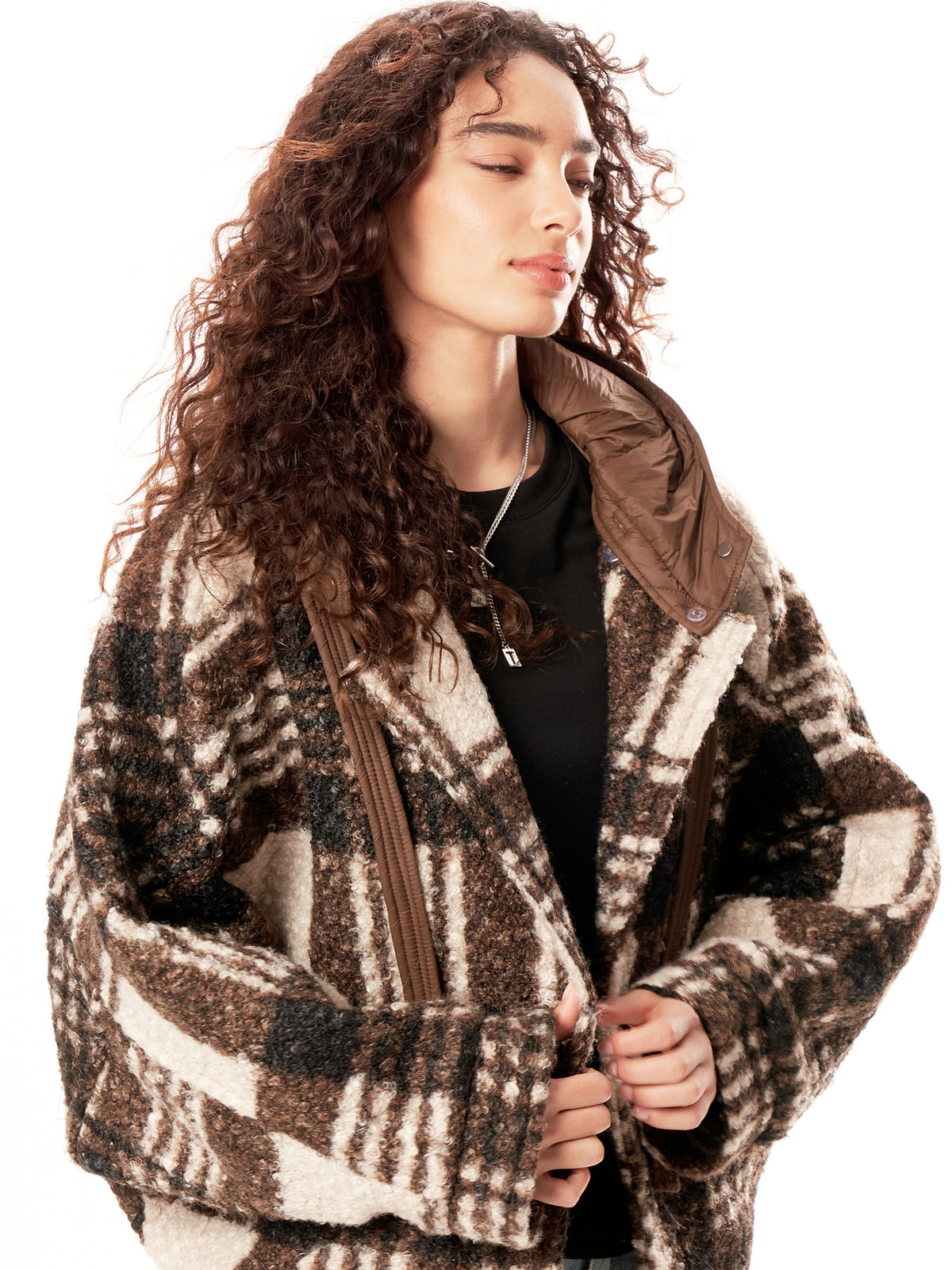 Lässiger Oversize-Mantel mit Reverskragen für Herbst & Winter, erhältlich in Karo-, Blumen- und Unifarben, Einheitsgröße