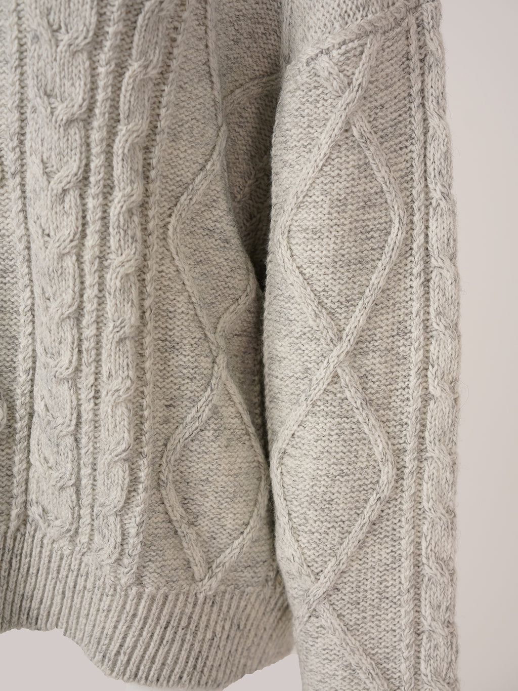 Retro Crewneck Knit Sweater - Apricot