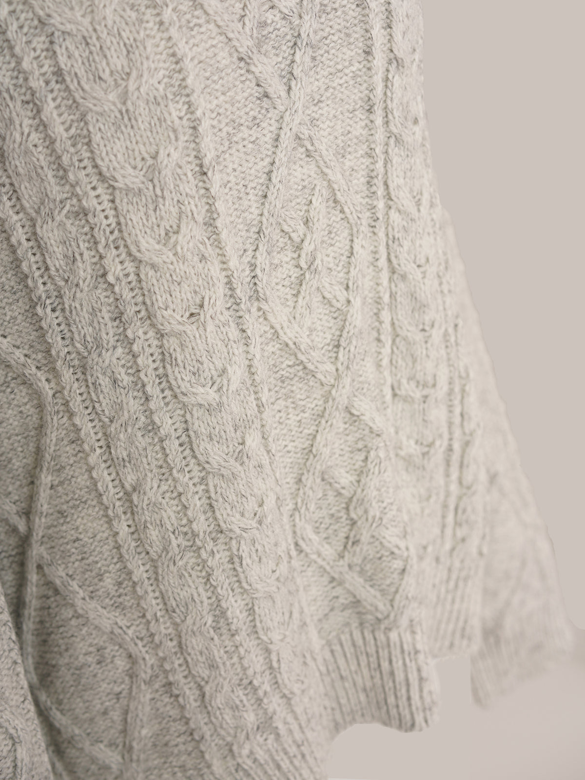 Retro Crewneck Knit Sweater - Apricot