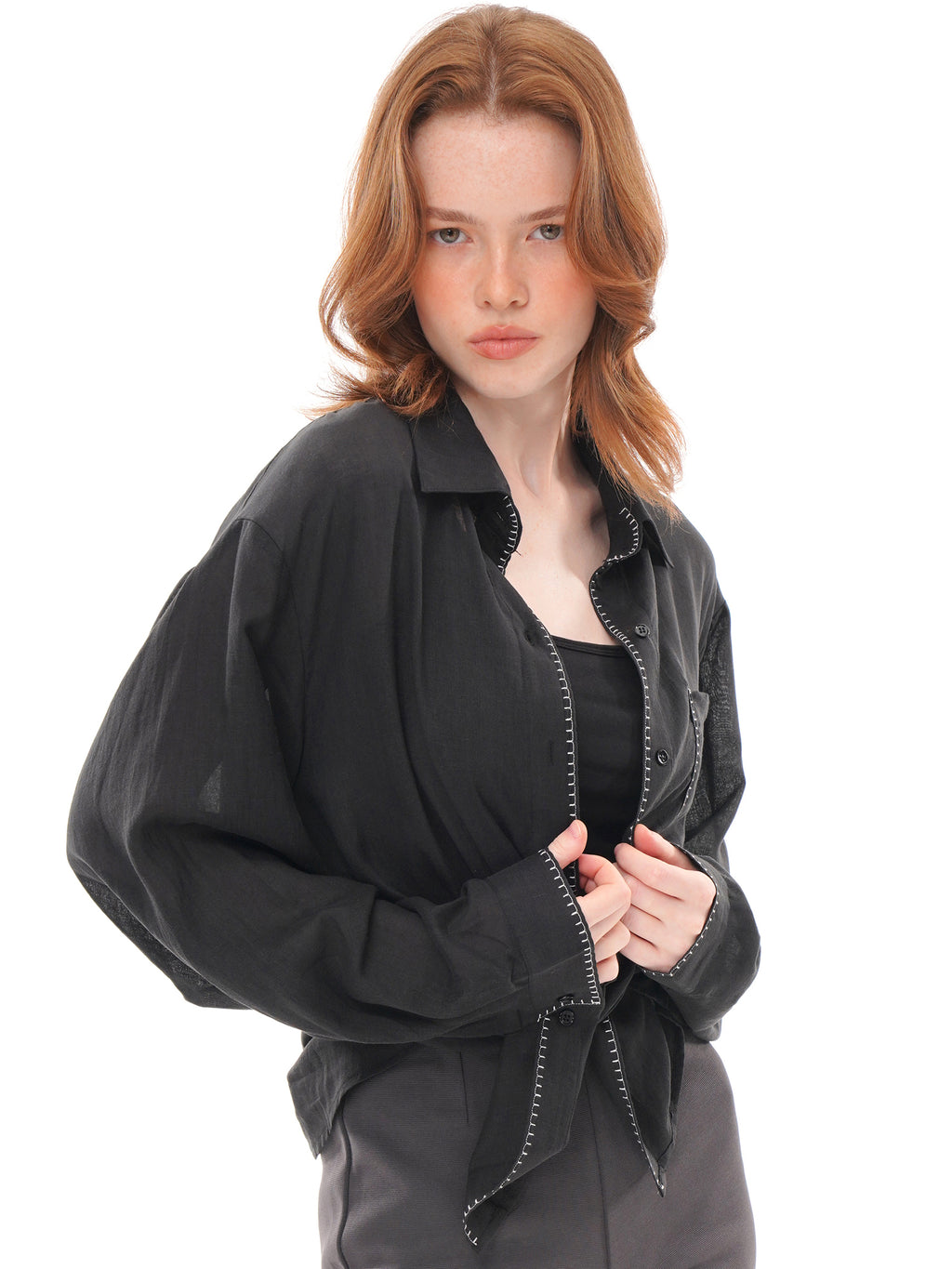 Breathable Ramie Lyocell Loose Shirt