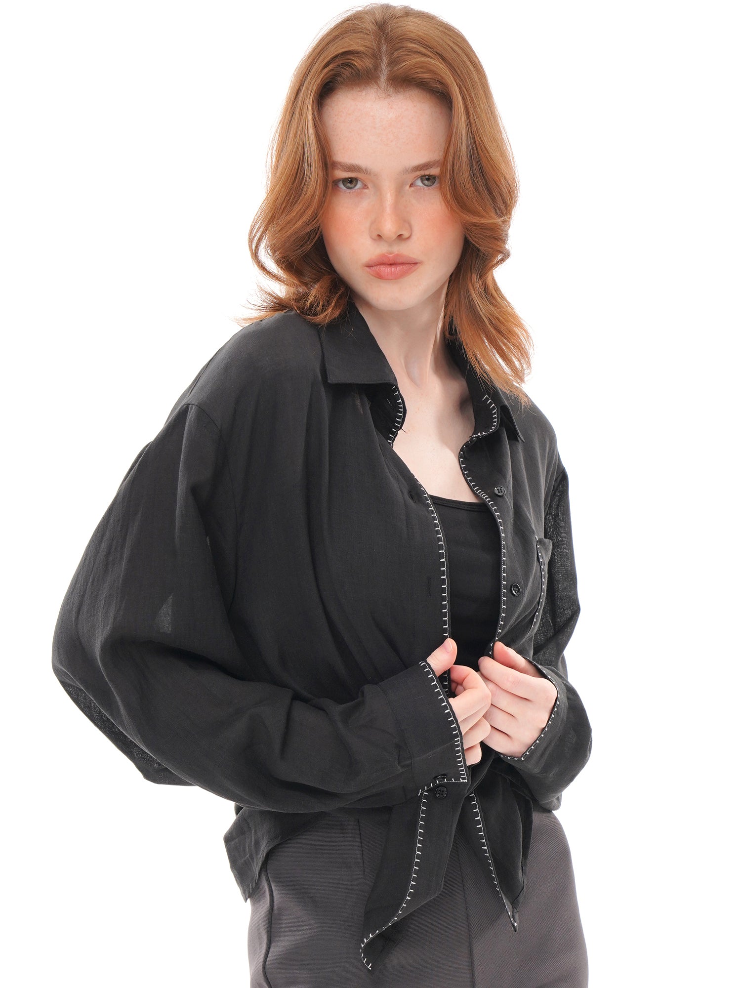 Breathable Ramie Lyocell Loose Shirt