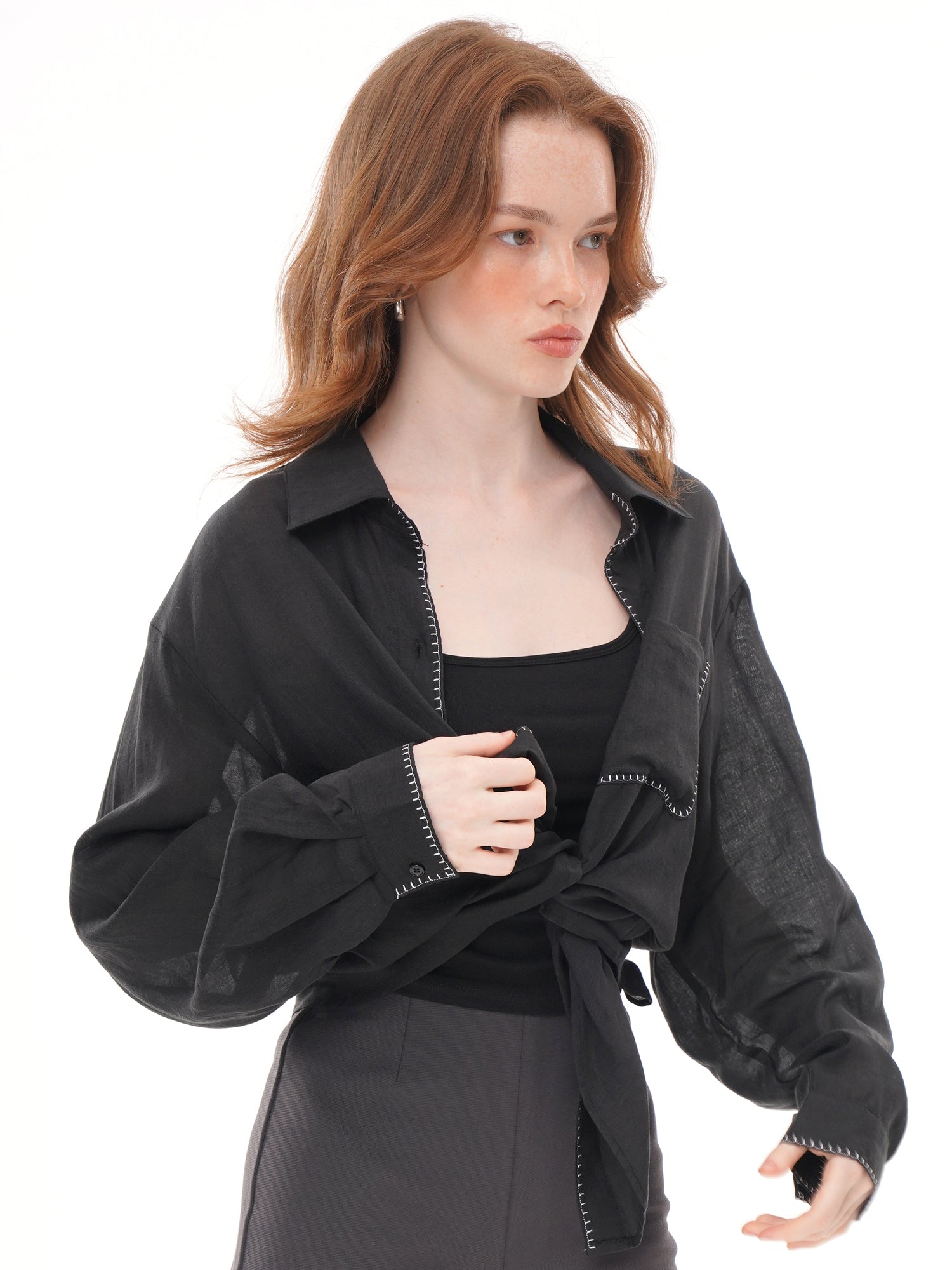 Breathable Ramie Lyocell Loose Shirt