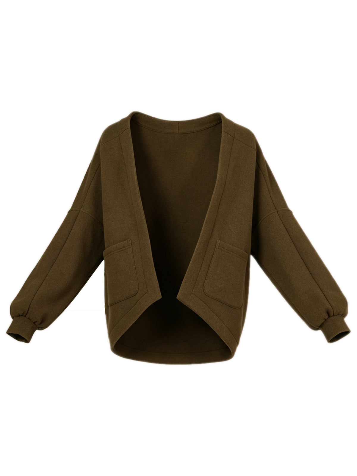 Modern Asymmetric Batwing Cardigan - Dark Green