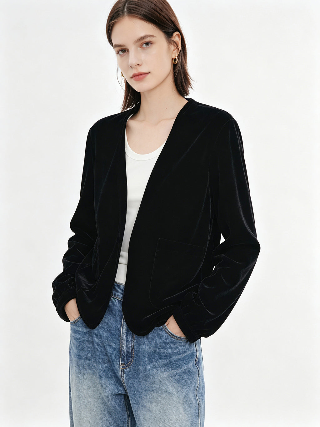 Elegant Velvet Jacket - 2026 Spring/Autumn Collection