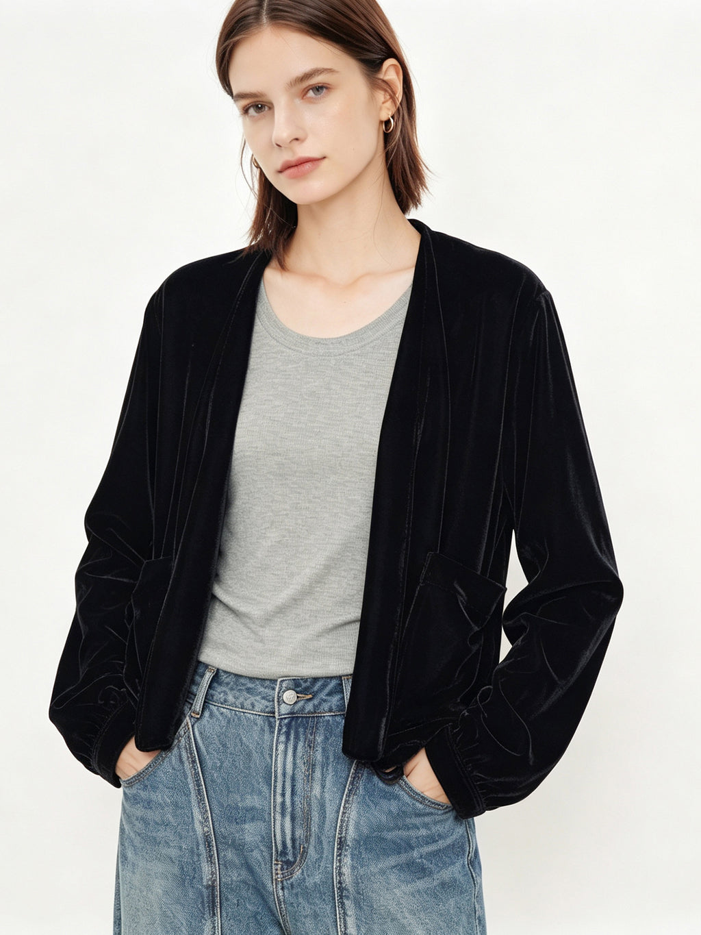 Elegant Velvet Jacket - 2026 Spring/Autumn Collection
