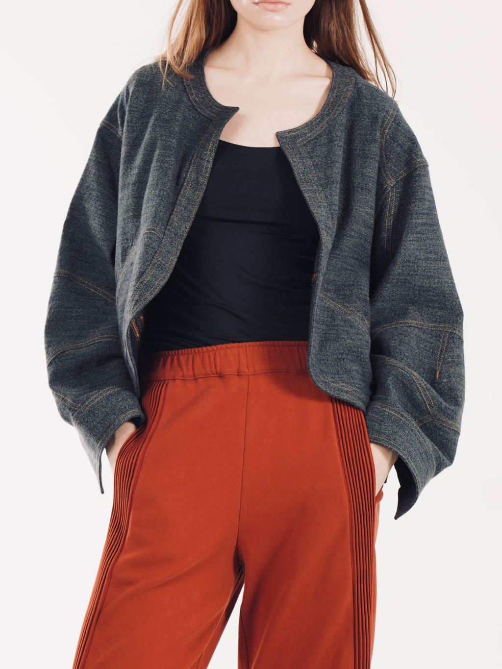 Women's Fashion Loose Cardigan Jacket - Blue