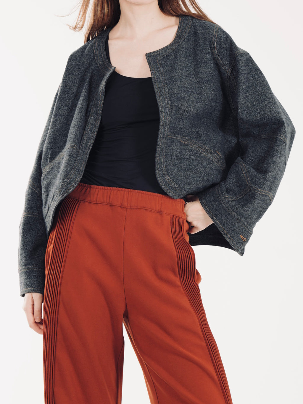 Women's Fashion Loose Cardigan Jacket - Blue