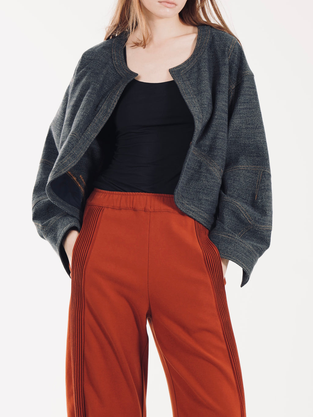 Women's Fashion Loose Cardigan Jacket - Blue