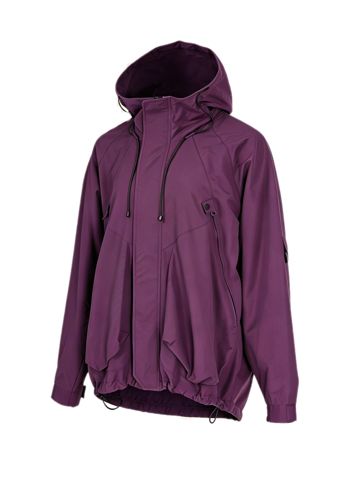 Unisex Hooded Casual Jacket - Purple