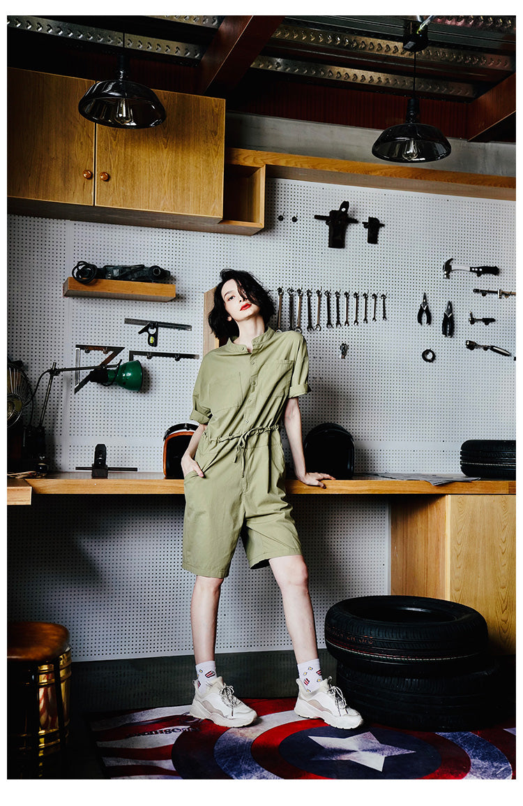 Women's Jumpsuit New Summer Jumpsuit Fashionable One-Piece Shorts Women Casual Loose Overalls One-Piece Women