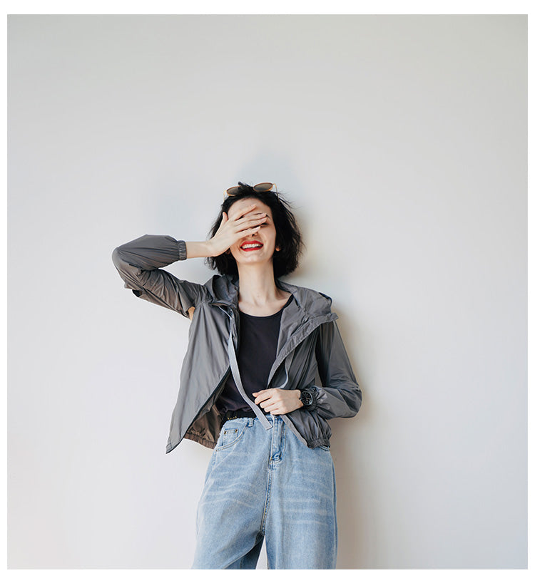 Heavy Industry Design Long Sleeve Sunscreen Clothes for Women Summer New Short and Thin Jackets for Women Air Conditioning Shirts