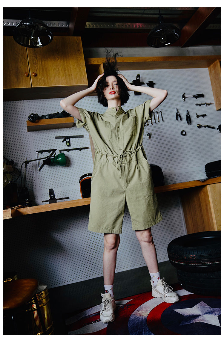 Women's Jumpsuit New Summer Jumpsuit Fashionable One-Piece Shorts Women Casual Loose Overalls One-Piece Women