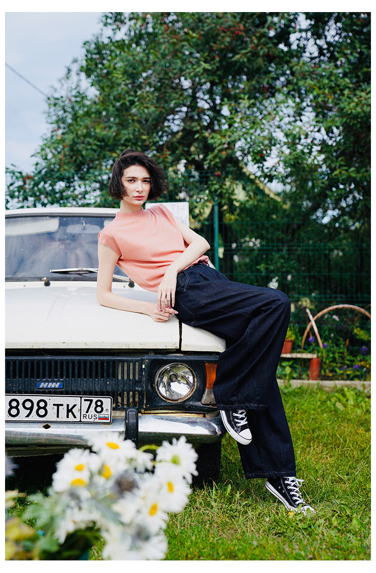 Vintage Wide-Leg Lantern Jeans for Women Wide-Leg Jeans for Women, Trendy New Women's Jeans