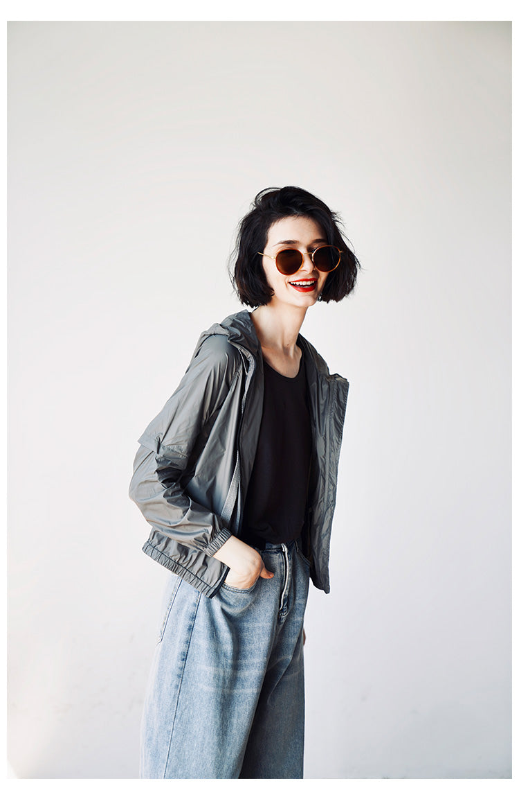 Heavy Industry Design Long Sleeve Sunscreen Clothes for Women Summer New Short and Thin Jackets for Women Air Conditioning Shirts