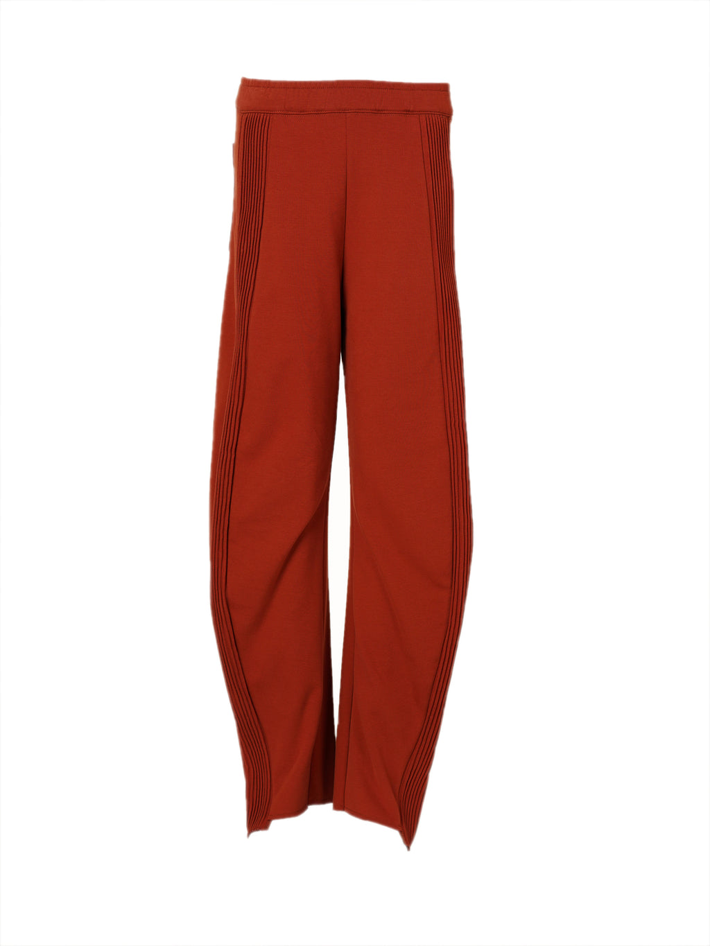 High-Waist Banana Silhouette Trousers - Orange