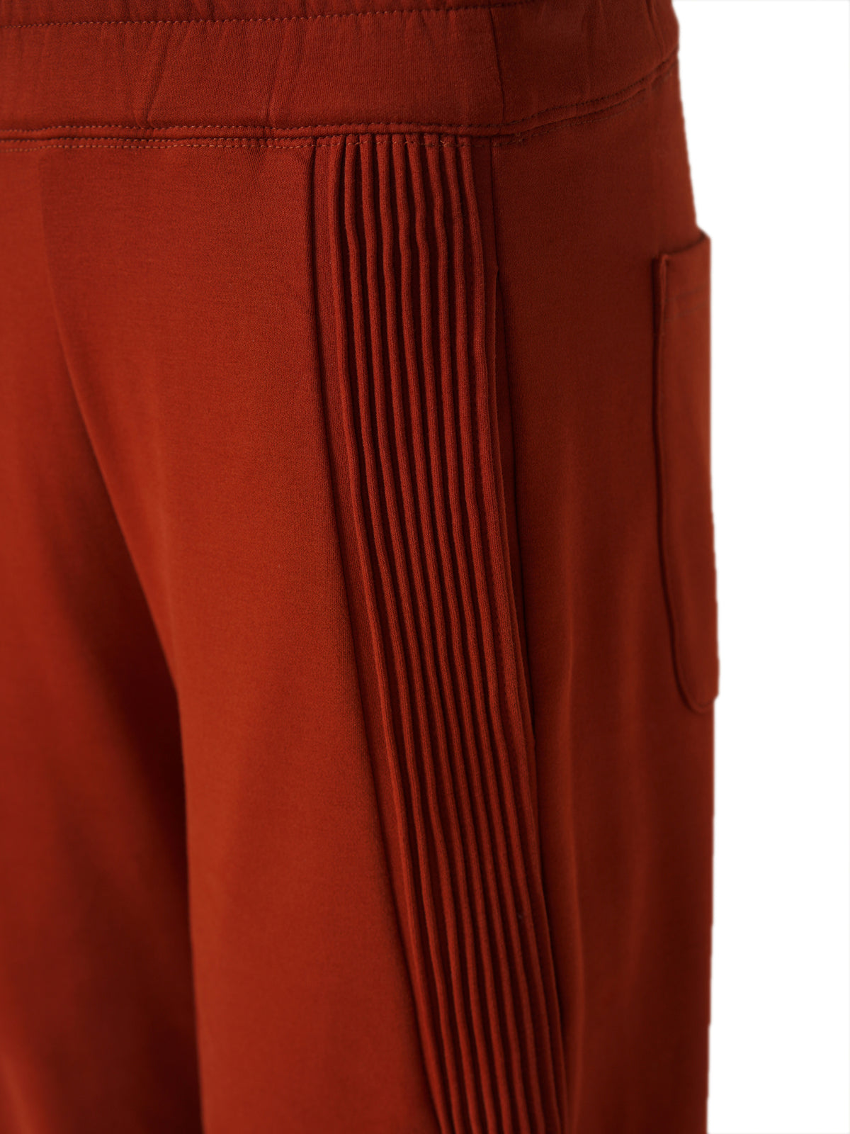 High-Waist Banana Silhouette Trousers - Orange