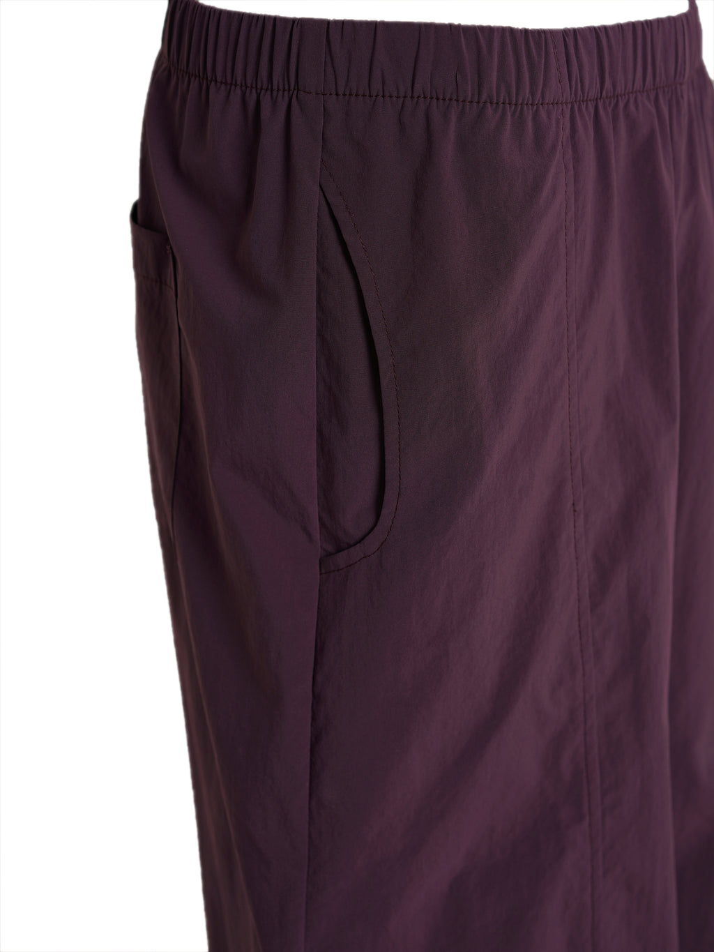 High-Waist Parachute Wide-Leg Pants - Purple