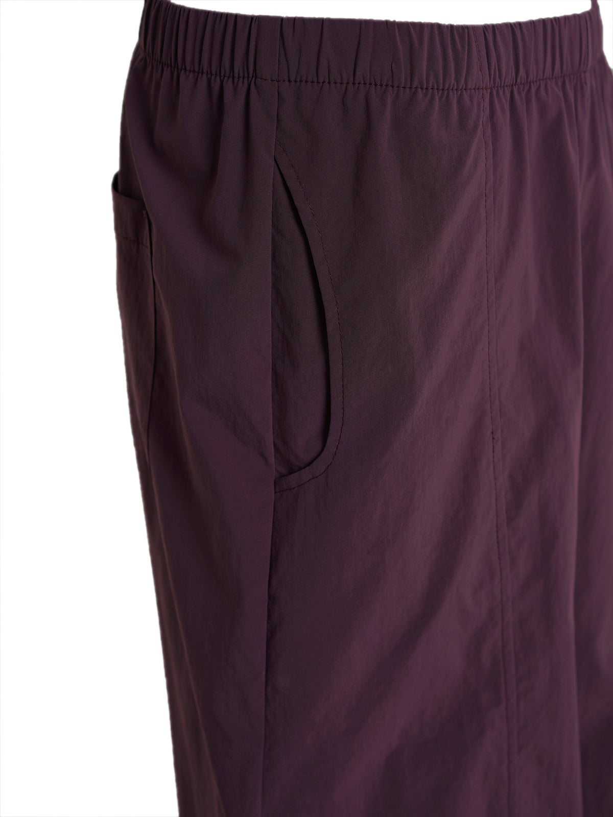 High-Waist Parachute Wide-Leg Pants - Purple