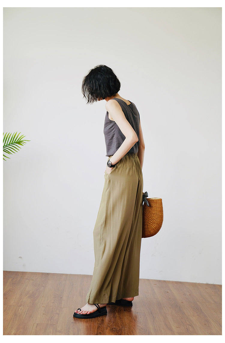 Versatile solid color casual rolled edge camisole, women's trendy sleeveless top, women's camisole