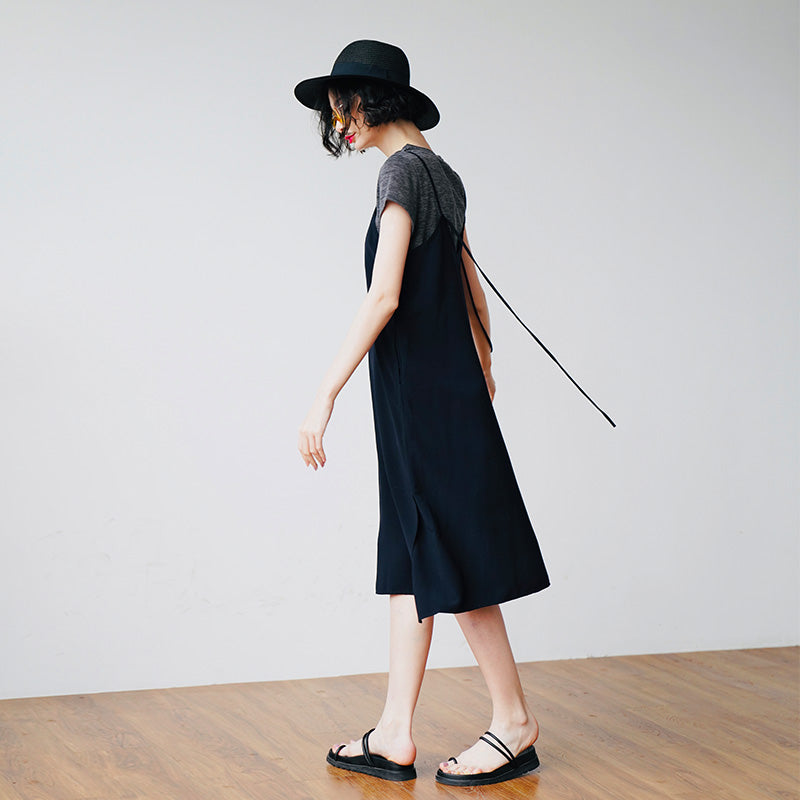 Retro style long suspender dress, summer new suspender dress, age reducing and slimming, stylish dress