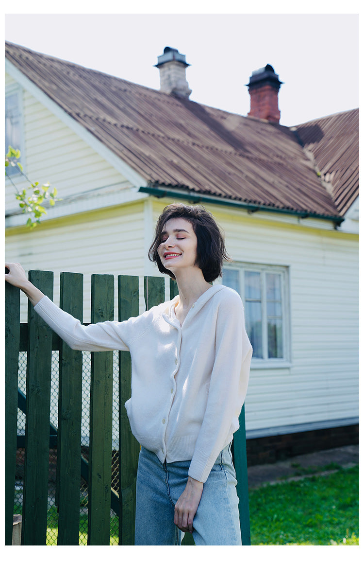 Japanese Style Hooded Sweater for Women Loose Outerwear Versatile Cardigan Wool Sweater for WomenFashionable Autumn Women's Clothing