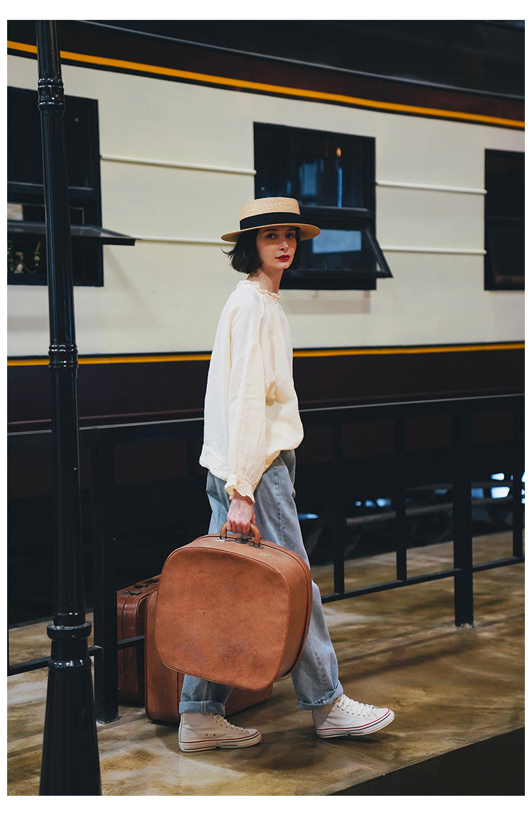 wear linen casual and fashionable long sleeved loose shirts in both front and back