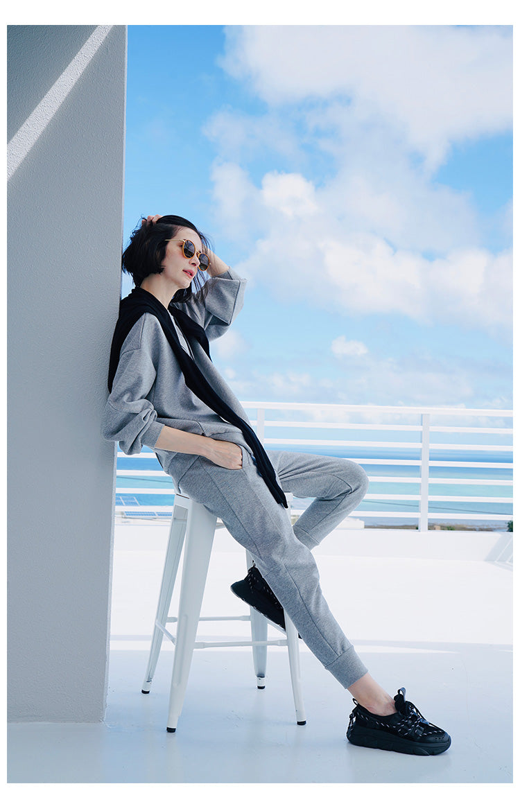 Trendy women's clothing set, casual two-piece set, pure cotton  set
