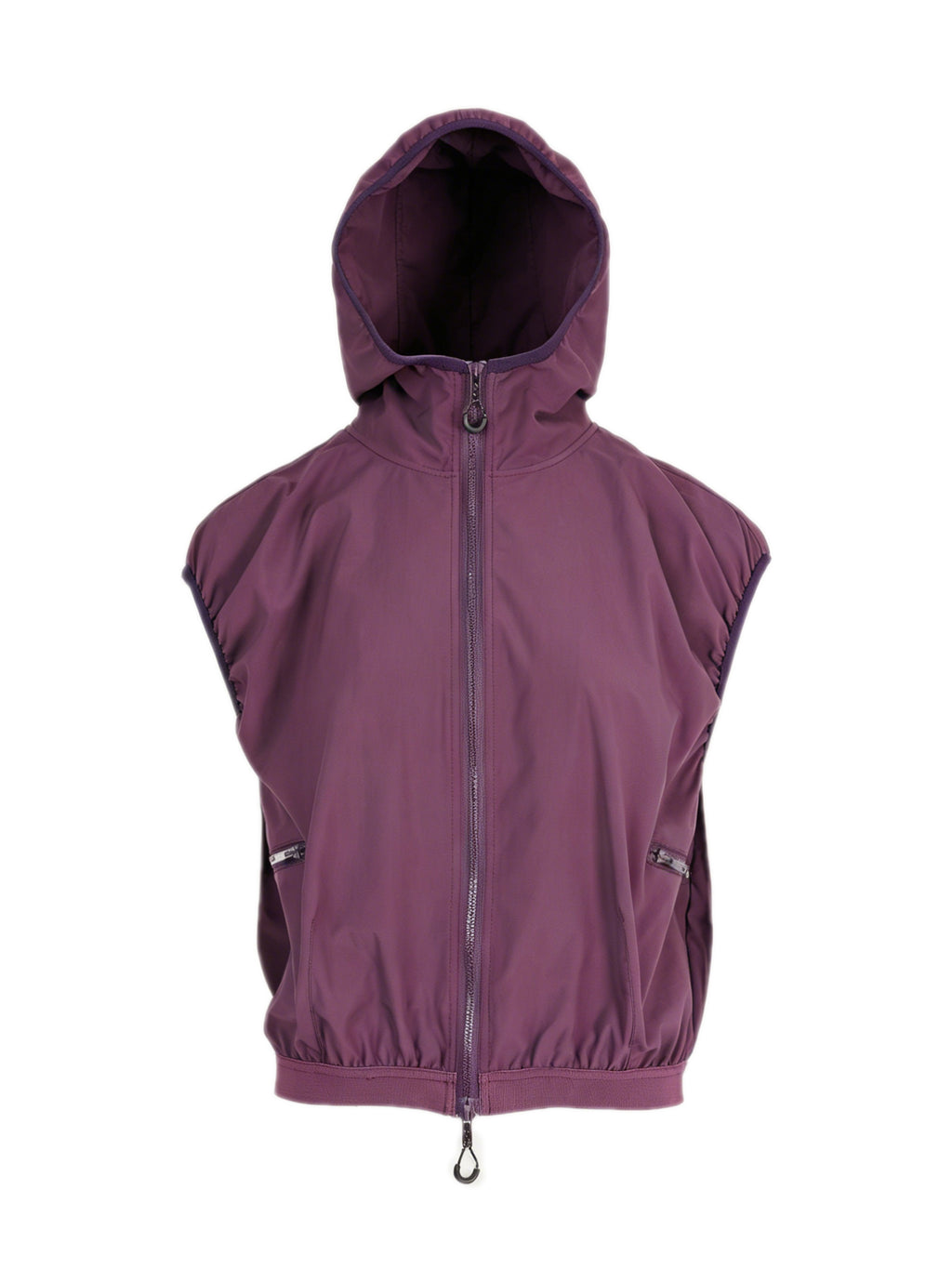 Lightweight Hooded Zipper Vest - Purple