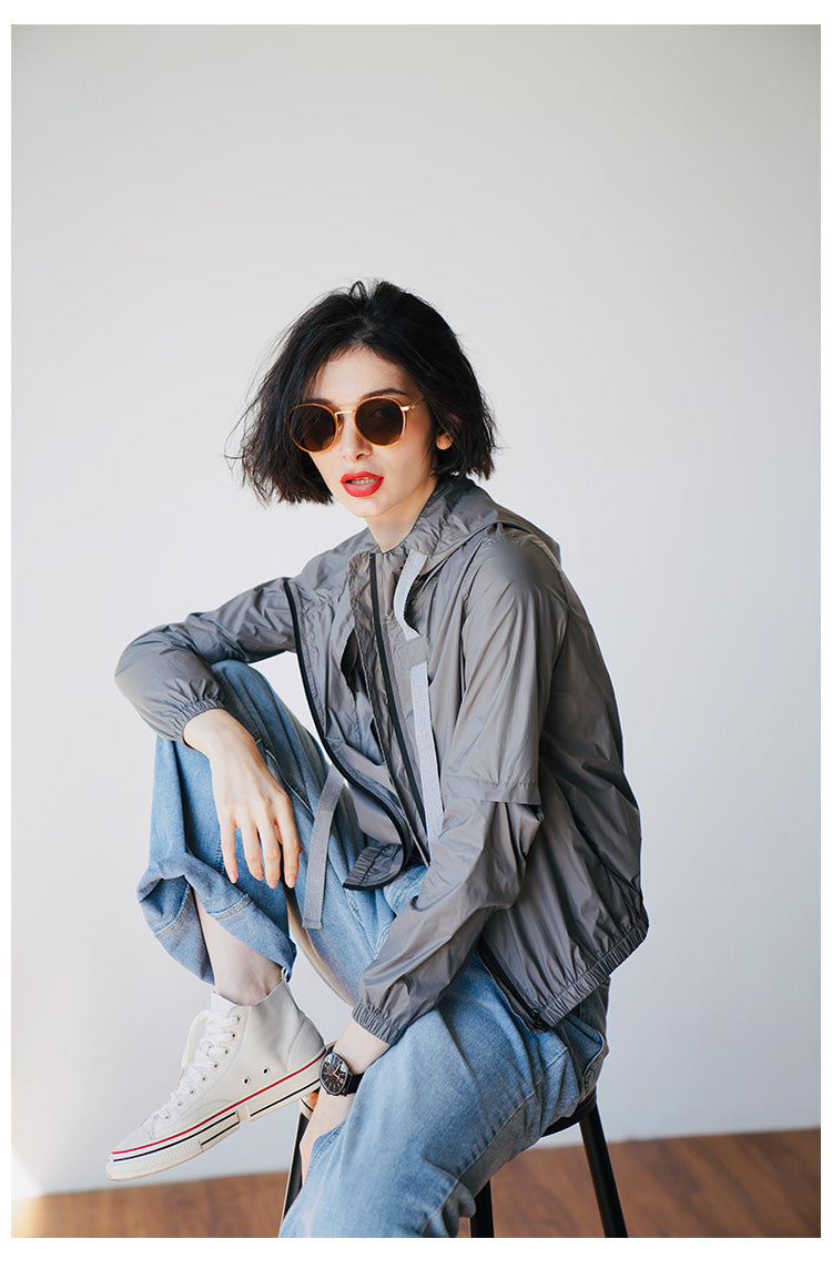 Heavy Industry Design Long Sleeve Sunscreen Clothes for Women Summer New Short and Thin Jackets for Women Air Conditioning Shirts