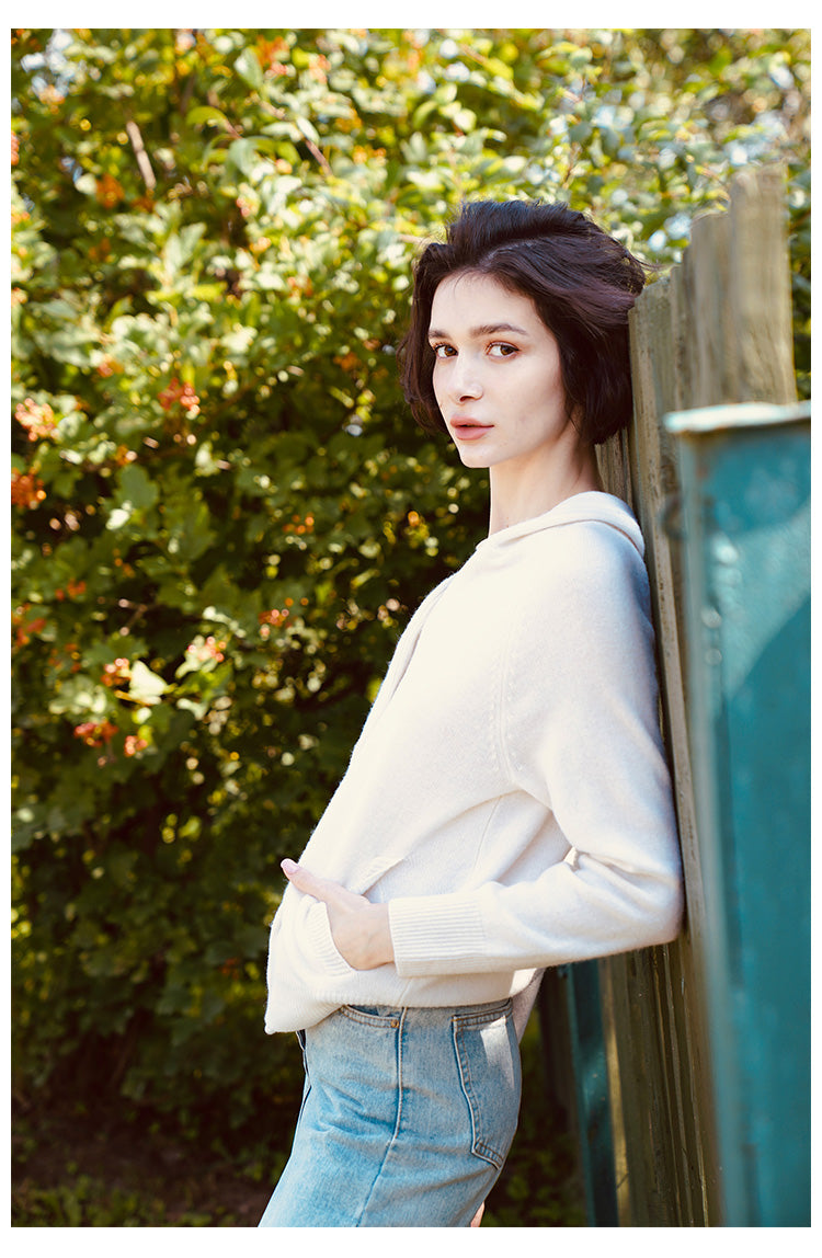 Japanese Style Hooded Sweater for Women Loose Outerwear Versatile Cardigan Wool Sweater for WomenFashionable Autumn Women's Clothing