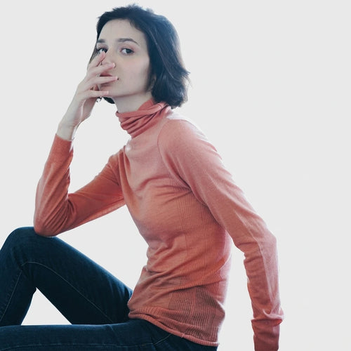 chao Fine Water-Soluble Wool Top for Women Slim Fit Thin Knitted Sweater Autumn New Pullover Long Sleeve Base