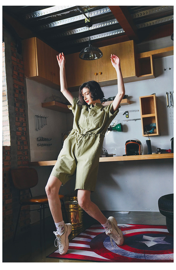 Women's Jumpsuit New Summer Jumpsuit Fashionable One-Piece Shorts Women Casual Loose Overalls One-Piece Women