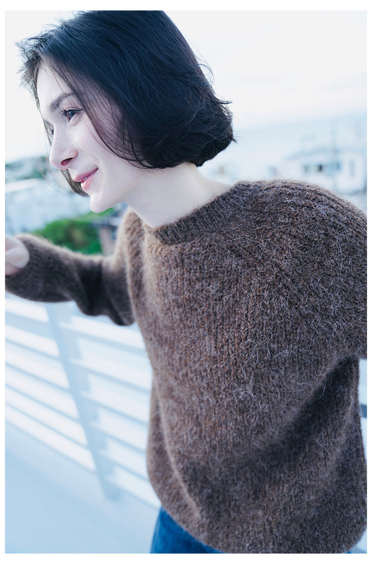Soft and Fluffy Sweater for Women Autumn Winter Women's Versatile Stylish Pullover Sweater Loose Casual Knitwear