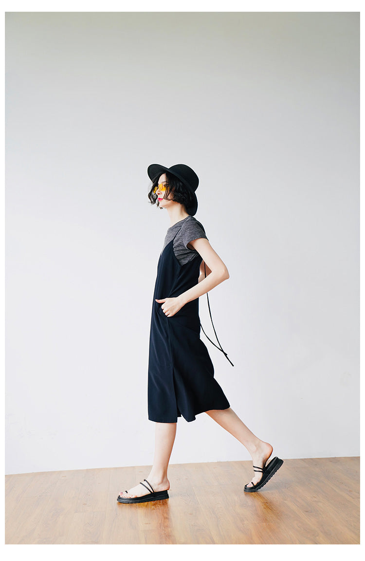 Retro style long suspender dress, summer new suspender dress, age reducing and slimming, stylish dress