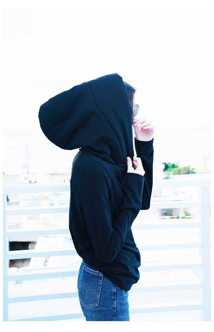 Wizard Hat Base Shirt for Women, Stylish Black Slimming Hooded Base Shirt, Long Sleeve Inner Layer for Spring and Autumn t Women's T-shirt